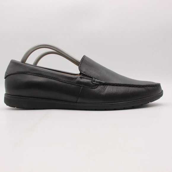 Ecco Classic 2.0 Moc Loafer Men's EU Size 42 Black Leather Slip On Driving Shoe - Picture 1 of 9